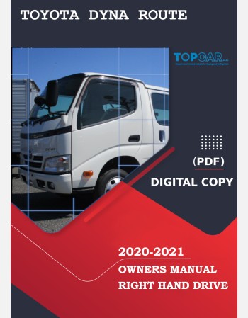 toyota dyna route 2020-2021 owners manual in english